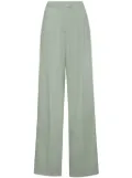 Oscar de la Renta Georgette silk tailored trousers - Green