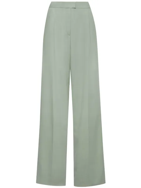 Oscar de la Renta Georgette silk tailored trousers 