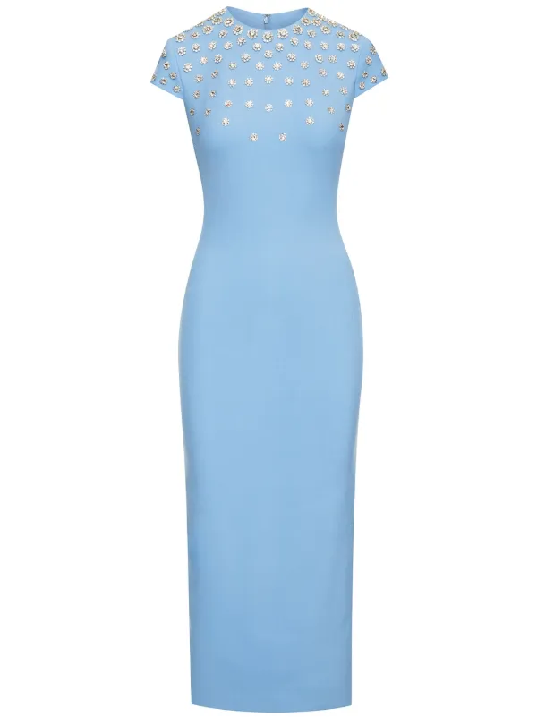 blue tie dye maxi dress Kilentar Kosi Tie-Dye Reverse Halter Maxi Dress 10 / Regular