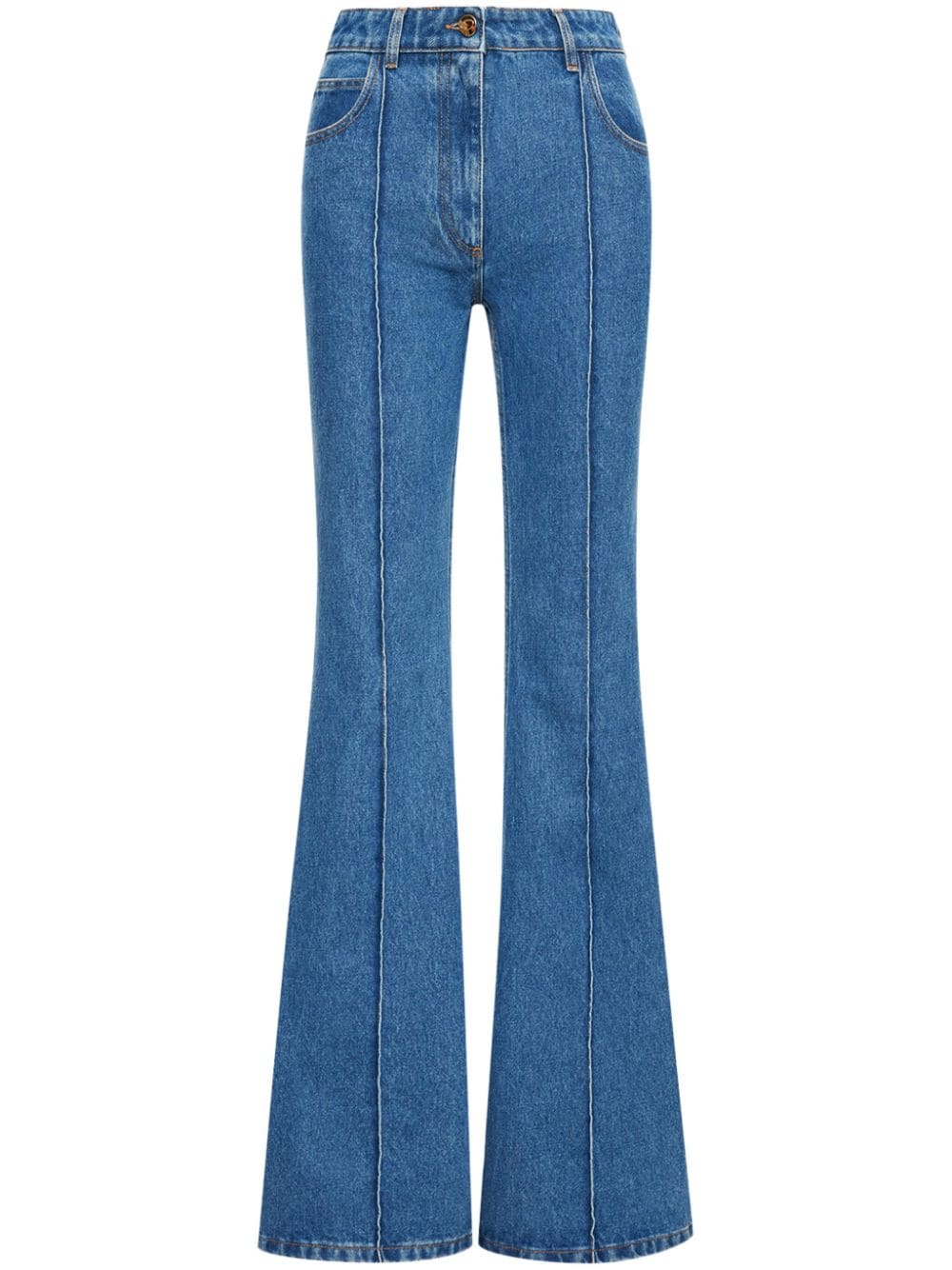 Oscar De La Renta High-rise Bootcut Jeans In Blue