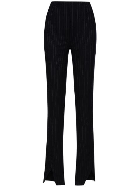 Oscar de la Renta vertical-stripe wool trousers 