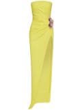 Oscar de la Renta floral-appliqué gown - Yellow