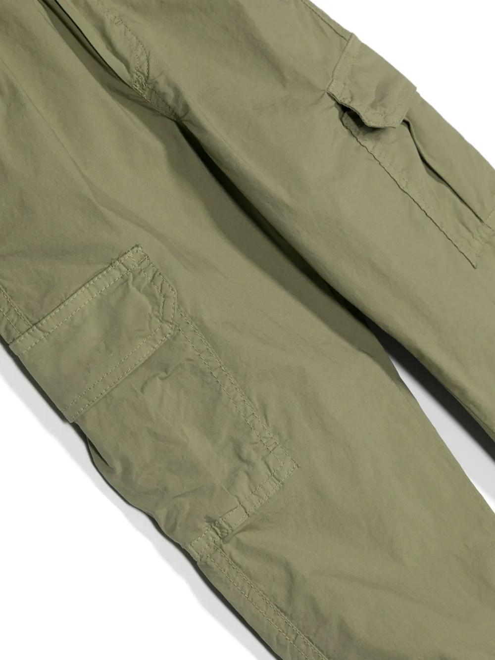 Il Gufo Tapered Cotton Cargo Trousers In Green