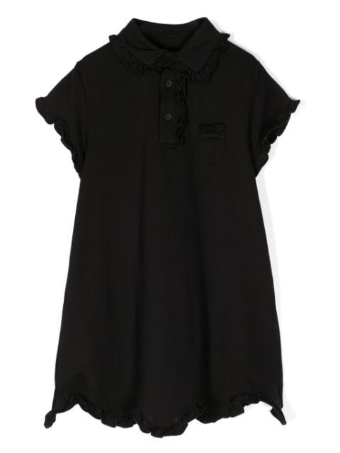 polo-collar cotton dress