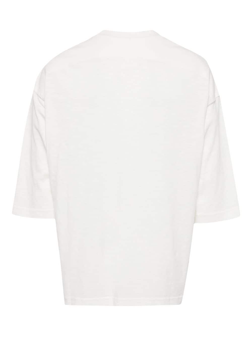 Shop Croquis Crew-neck Cotton T-shirt In White