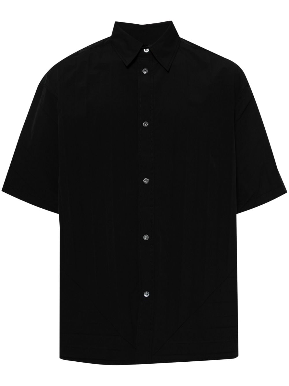 Croquis Button-down Short-sleeve Shirt In Black