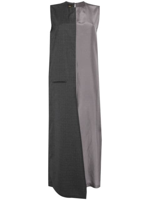 panelled sleeveless maxi dress