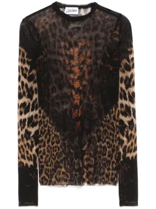 Jean Paul Gaultier The Leopard Top | Black | FARFETCH PT