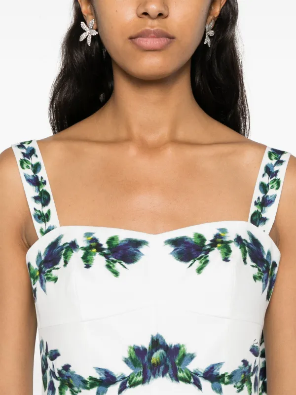 ◆ERDEM◆ Sale Sale!! コットンミディドレス 花柄 Floral cotton minidress in white - Erdem | Mytheresa