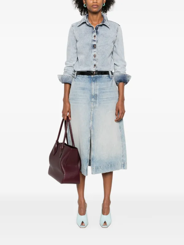 Magda Butrym long-sleeve Denim Shirt | Blue | FARFETCH