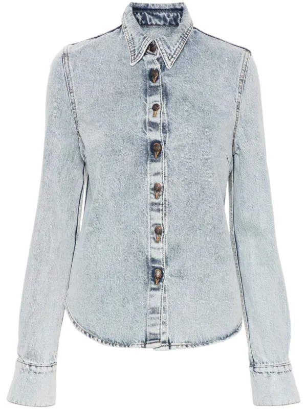 MAGDA BUTRYM 147724BLUE 関税送料込 Magda Butrym high-rise slim-fit Jeans | Blue | FARFETCH