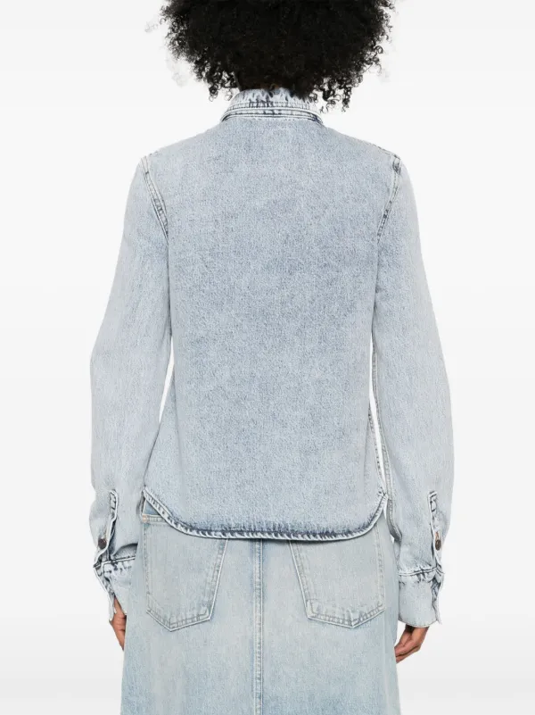 Magda Butrym long-sleeve Denim Shirt | Blue | FARFETCH