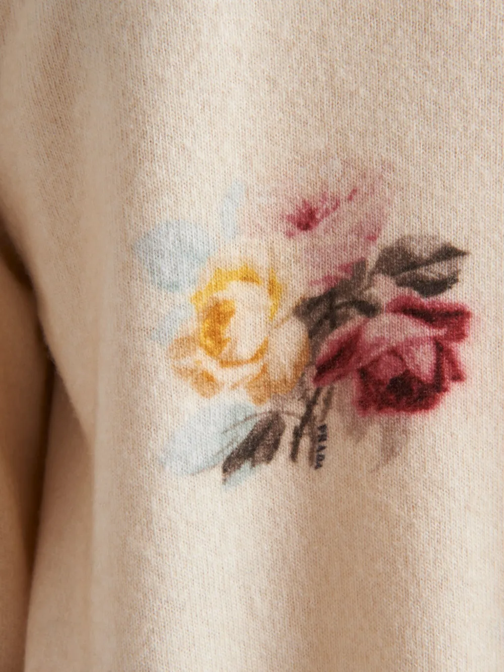 Prada floral-print Wool Cardigan | Neutrals | FARFETCH