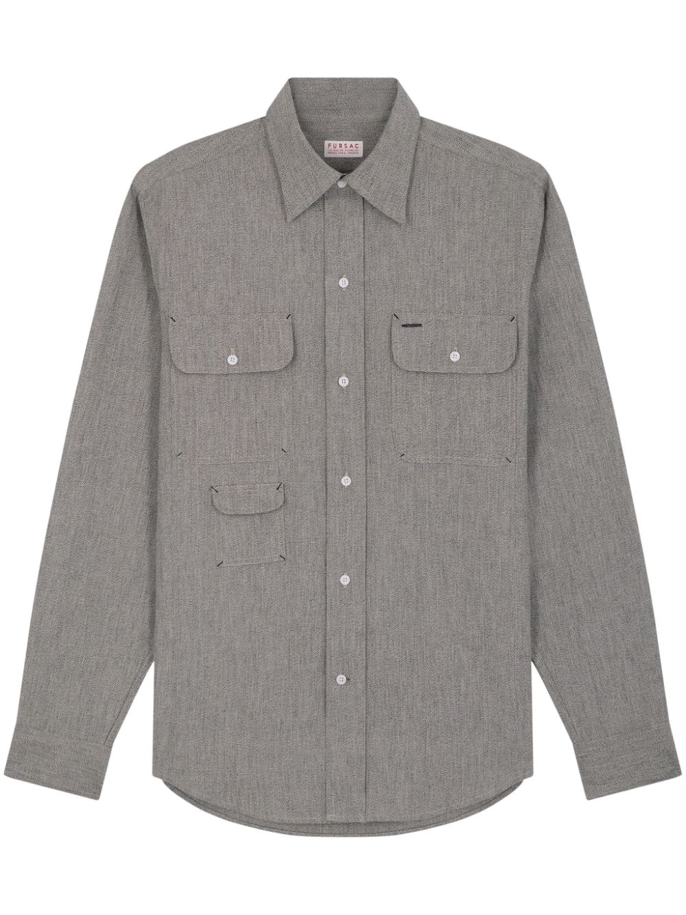 FURSAC cotton buttoned shirt - Brown