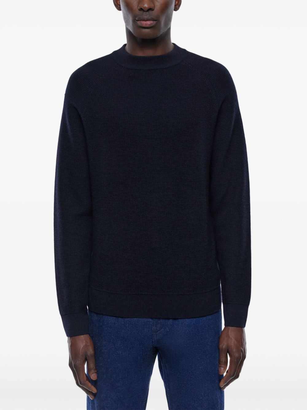 FURSAC waffle-knit wool jumper - Blue