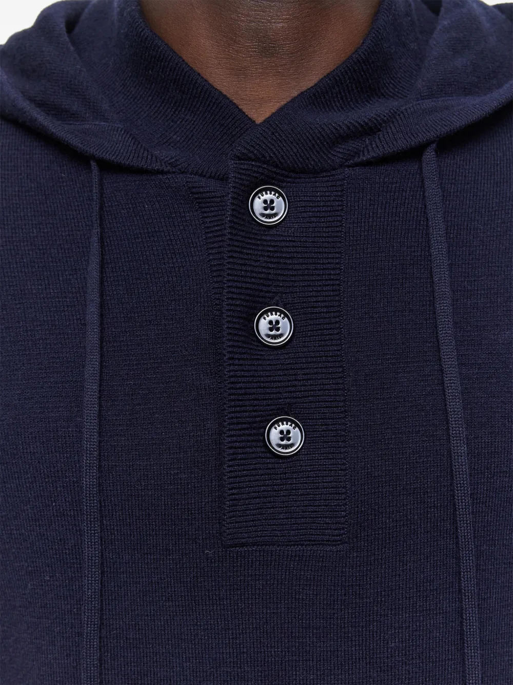 FURSAC Hoodie met knopen Blauw