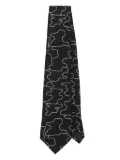 FURSAC patterned silk-satin tie - Black