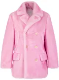 FURSAC faux-fur double-breasted coat - Pink