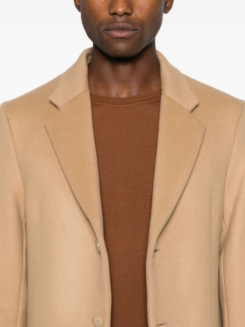 Shop Fursac Single-breasted Coat In Neutrals