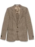 FURSAC houndstooth-pattern wool blazer - Neutrals