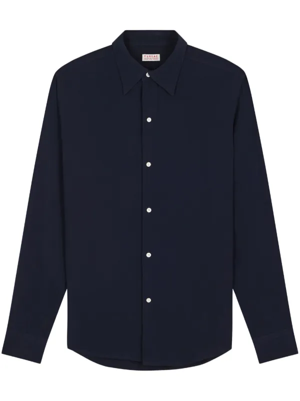 FURSAC Pointed-collar Shirt in Blue