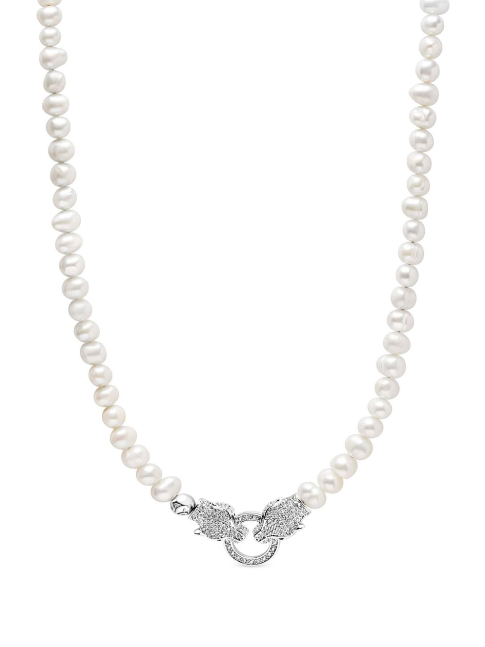 diamond-panther freshwater-pearl necklace