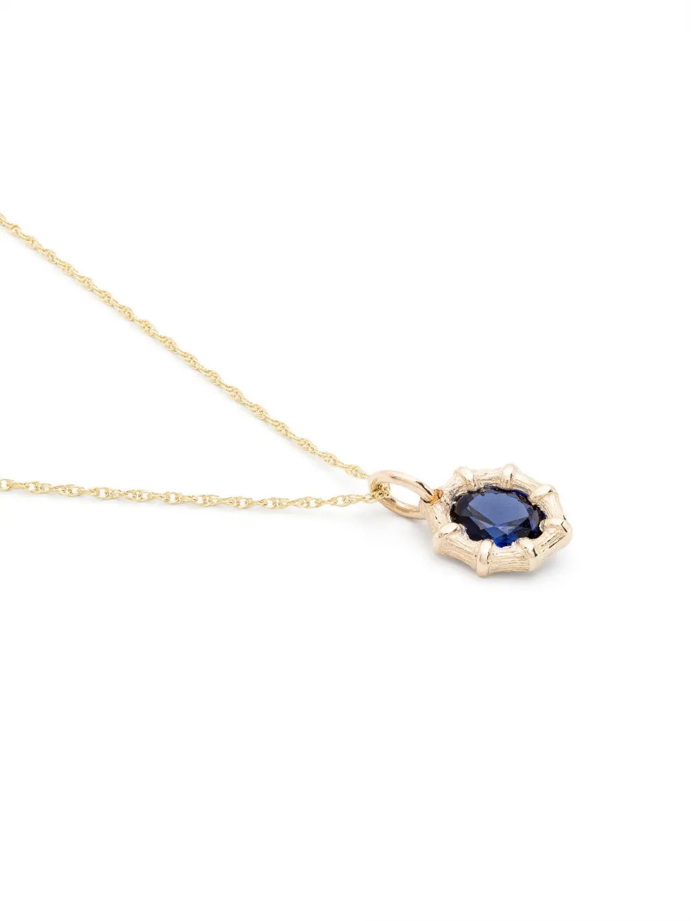 Shop Bleue Burnham Mini Bamboo Pendant Necklace In Gold