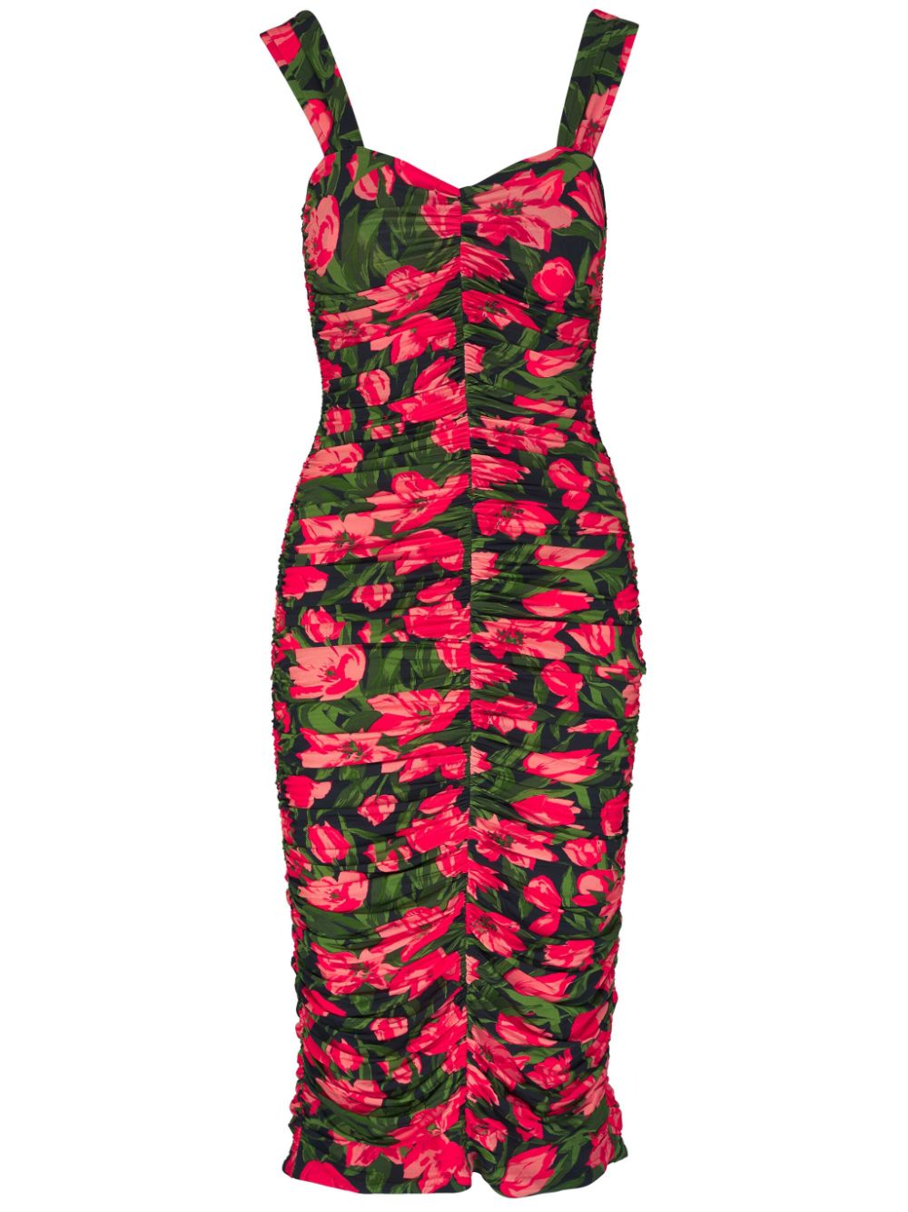 Carolina Herrera Floral-print Stretch Midi Dress In Multi