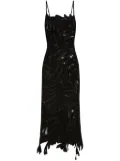 Oscar de la Renta Fern crochet-knit midi dress - Black