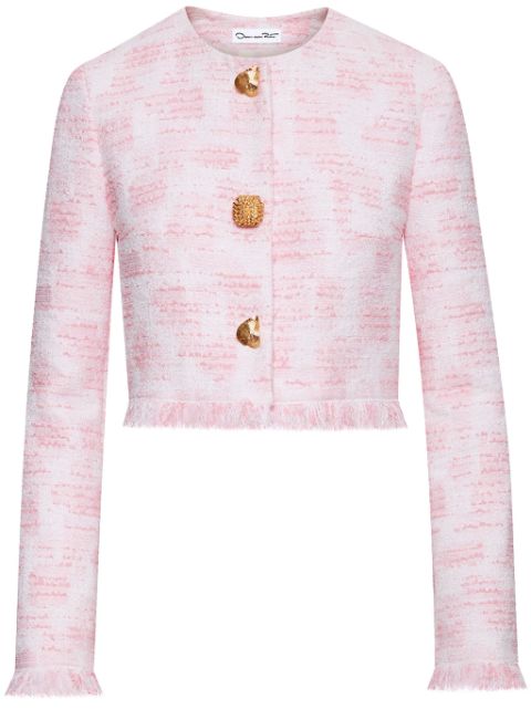 Oscar de la Renta textured tweed jacket