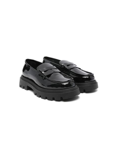 Gallucci Kids patent leather loafers