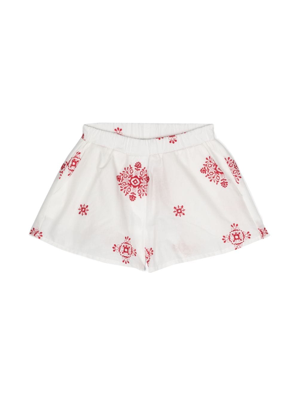 Piccola Ludo Dorella embroidered cotton shorts - Bianco