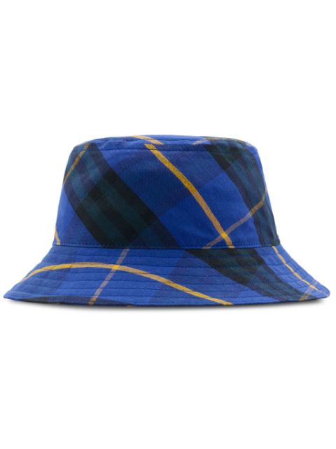 Burberry checked cotton bucket hat Men