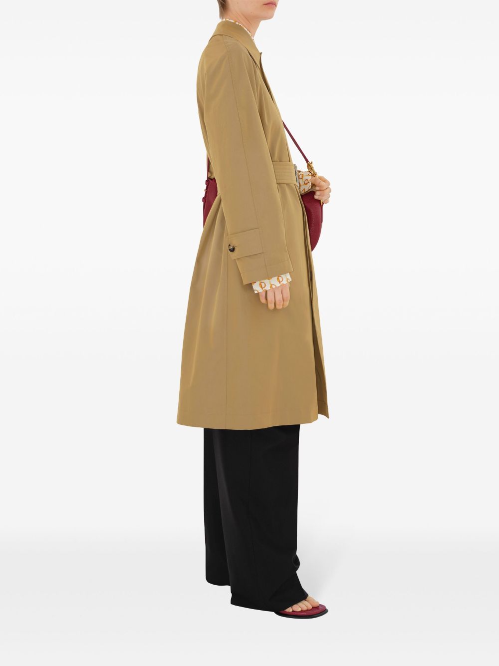 Cheap Burberry belted cotton trench coat Women