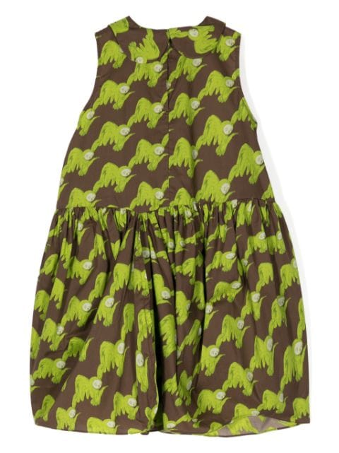 sloth-print cotton dress