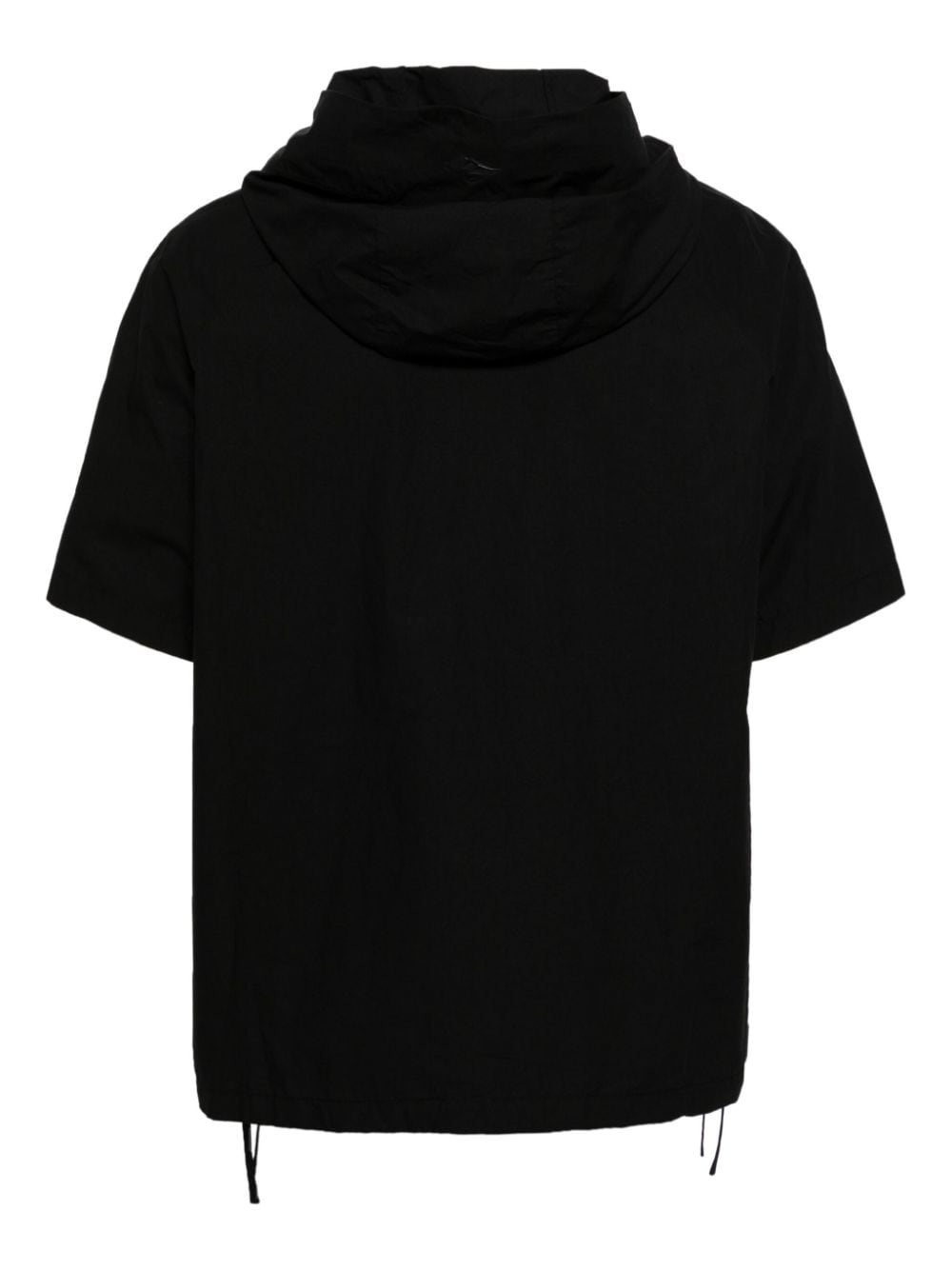 Shop Croquis Logo-embroidered Hooded T-shirt In Black