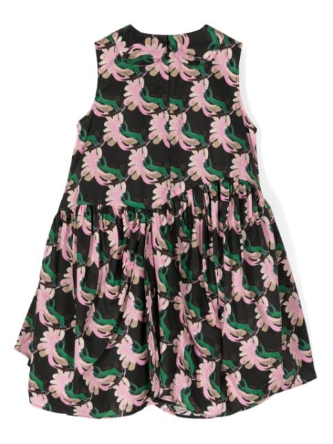 floral-print cotton dress