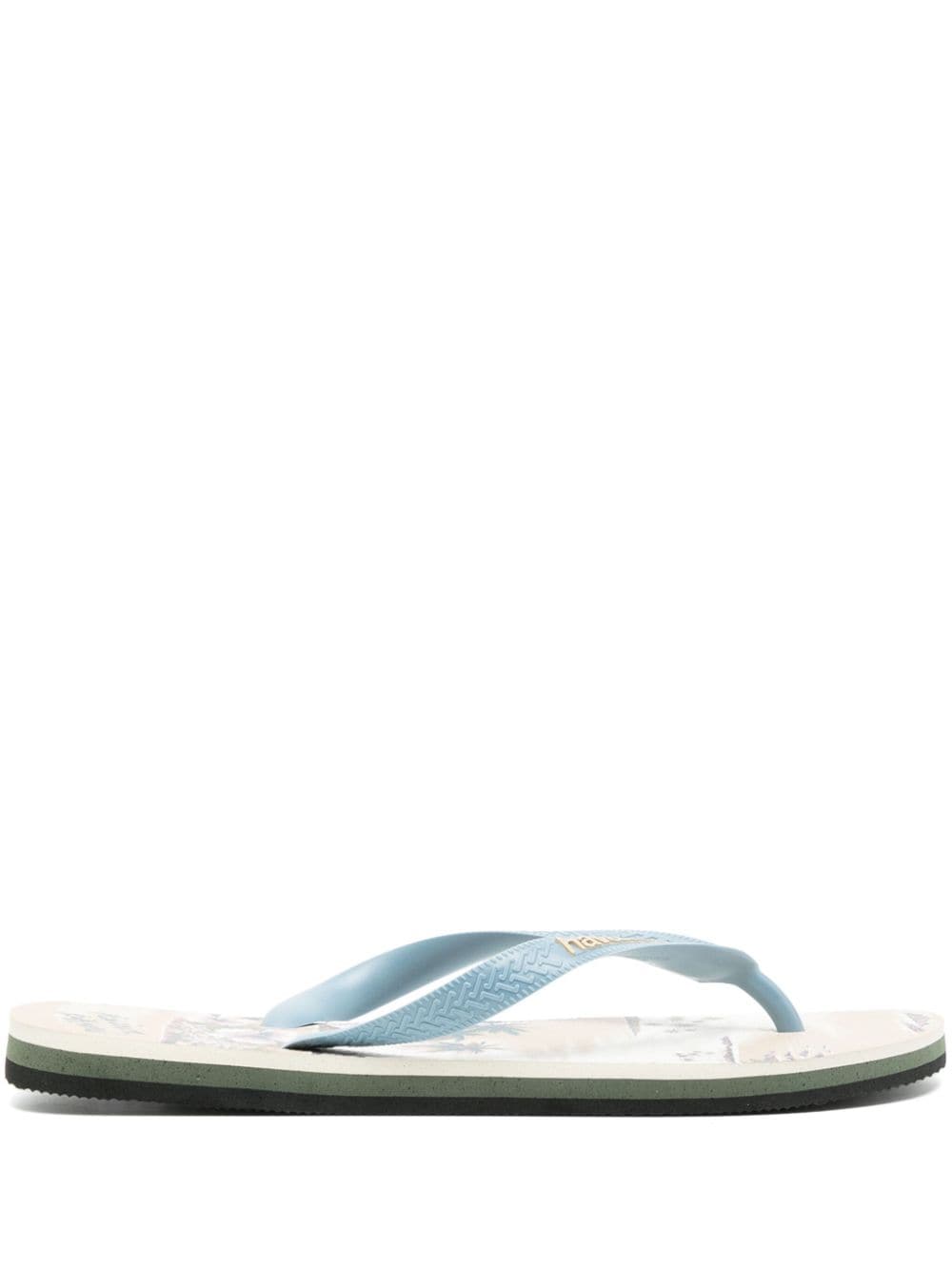 Maison Kitsuné X Havaianas Hawaiian-print Flip-flops In Blue