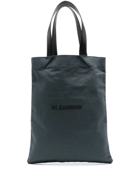 Jil Sander logo-print canvas tote bag