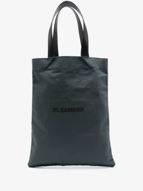 Jil Sander logo-print canvas tote bag