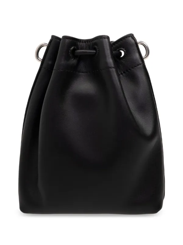 Jimmy Choo Mini Cinch Leather Bucket Bag | Black | FARFETCH