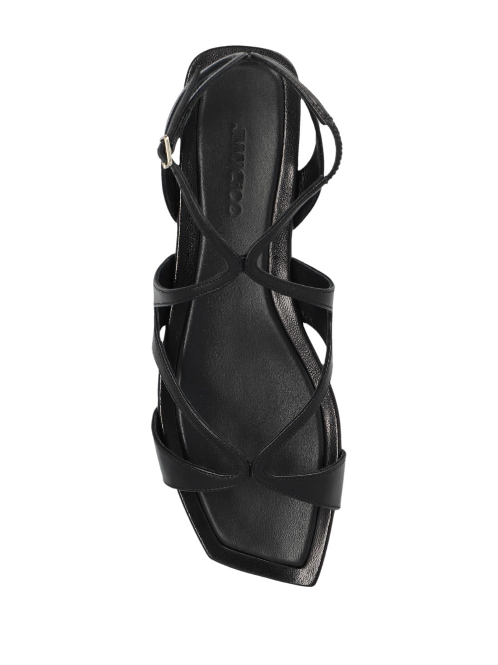 Shop Jimmy Choo Ayla Leather Sandals In Black