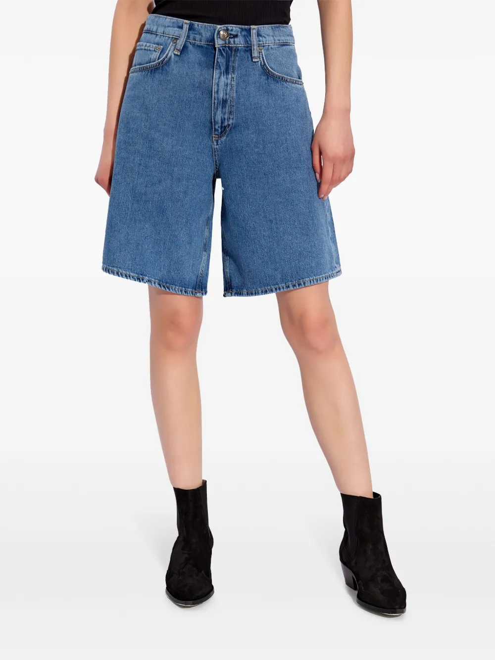 rag & bone Denim shorts Blauw