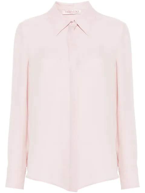 Valentino Garavani pointed-collar silk shirt
