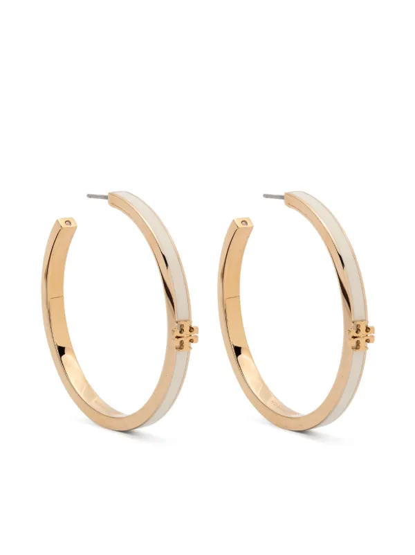 【送料&関税込】Tory Burch Kira Hoop Earrings Kira Clover Hoop Earring: Women's Designer Earrings | Tory Burch