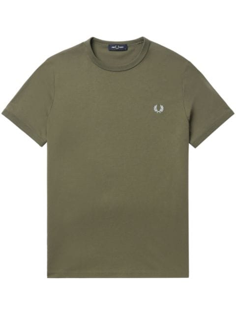 Fred Perry logo-embroidered cotton T-shirt 
