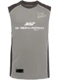 izzue slogan-print panelled tank top - Grey