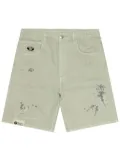 AAPE BY *A BATHING APE® paint-splatter denim shorts - Grey