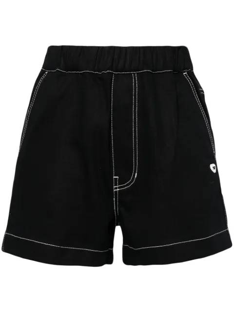 CHOCOOLATE shorts con tiro medio y ribete en contraste