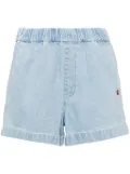 CHOCOOLATE logo patch high-rise shorts - Blue